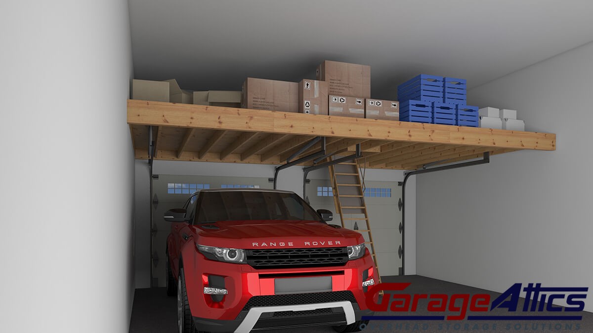 Garage Storage Loft Solutions Custom Overhead Garage ...